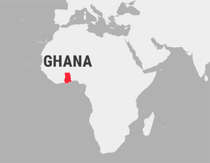 Landkarte Ghana